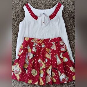 Tail Red and White Polka Dot Patterned Garment